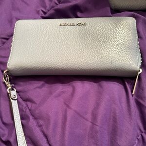 Michael Kors Light Blue Leather Wallet